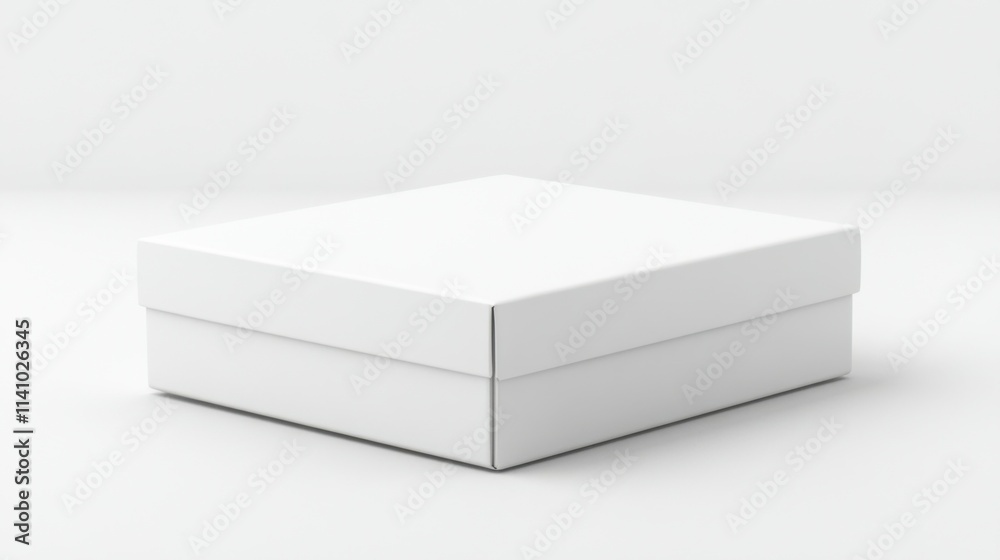 Blank white packaging box on a white isolated background Blank white packaging box on a white isolated background