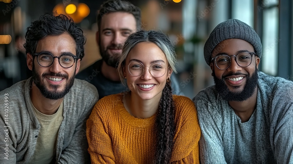 Diverse Group of Smiling Young Adults Diverse Group of Smiling Young Adults