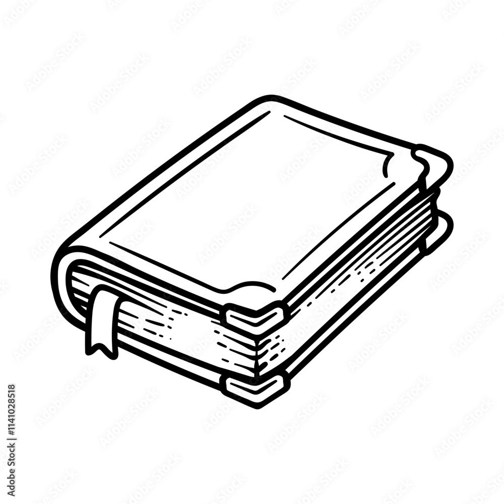 old big book isolated drawing line art style sketch classic vintage design illustration old big book isolated drawing line art style sketch classic vintage design illustration