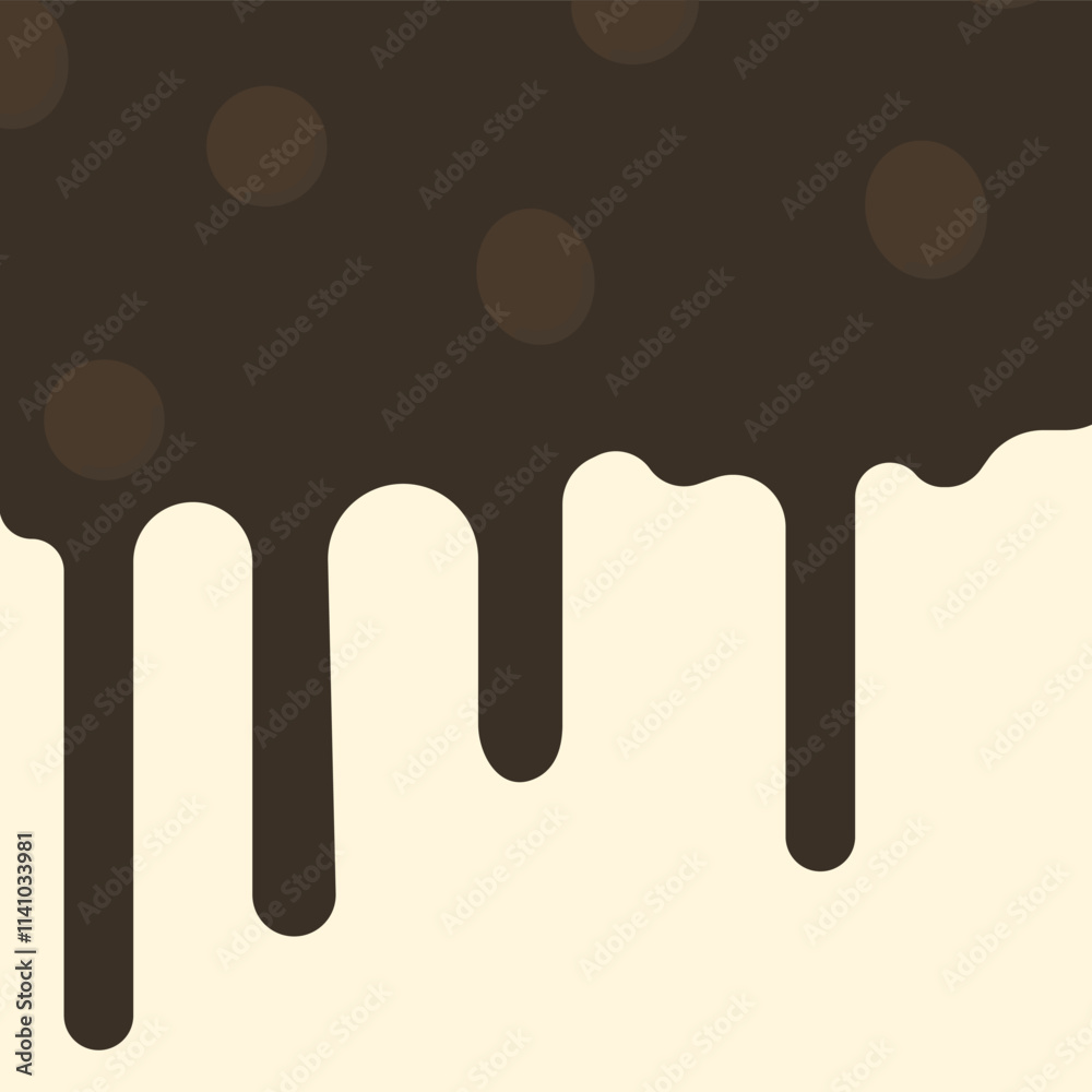 Sweet chocolate dripping smoothly over cone, forming a delightful ice cream pattern that melts hearts. Sweet chocolate dripping smoothly over cone, forming a delightful ice cream pattern that melts hearts.