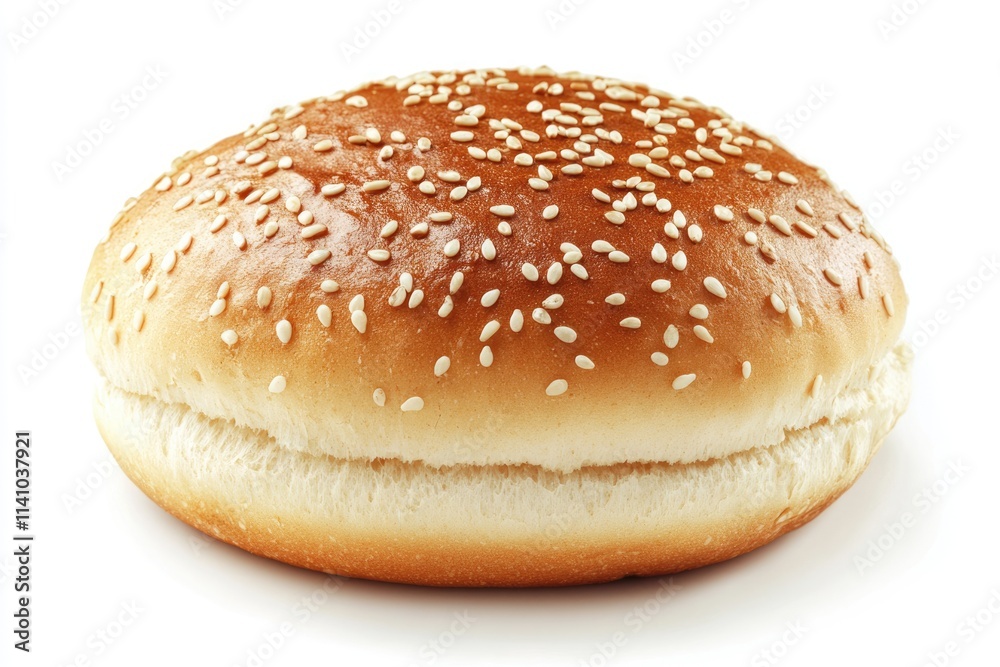 freshly baked hamburger bread isolated on white background freshly baked hamburger bread isolated on white background