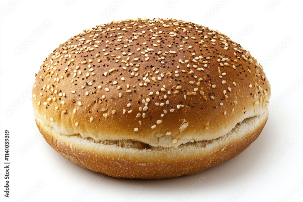 freshly baked hamburger bread isolated on white background freshly baked hamburger bread isolated on white background