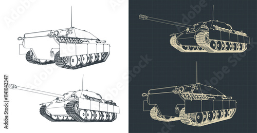 Heavy German self-propelled artillery unit blueprints