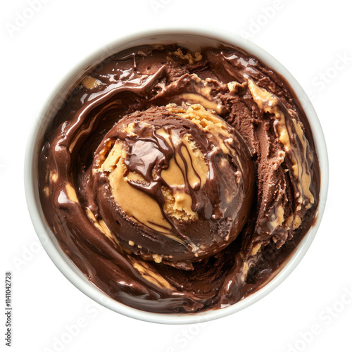 Bowl of  Chocolate Ice Crea...