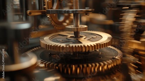 A focused shot of gears and pulleys in motion symbolizing the automated processes guided by realtime predictive analytics systems.