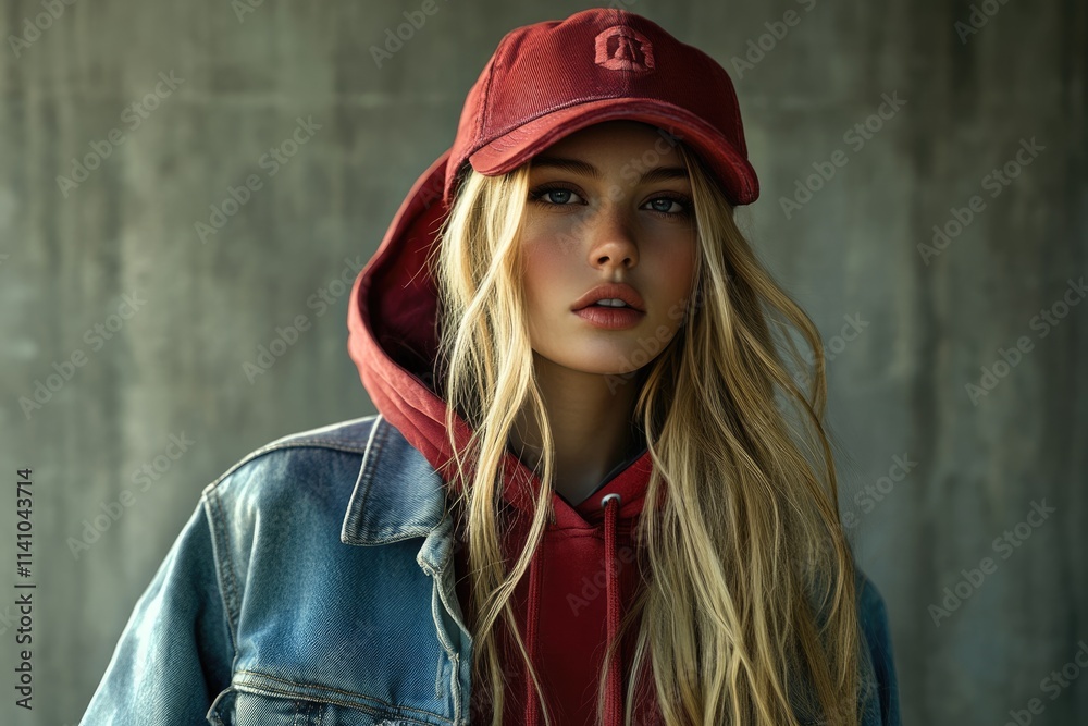 Blonde girl in trendy fall winter street style outfit. Blonde girl in trendy fall winter street style outfit.
