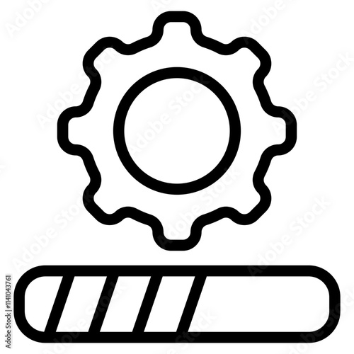 Black settings icon. Cogwheel symbol. Gear wheel icon