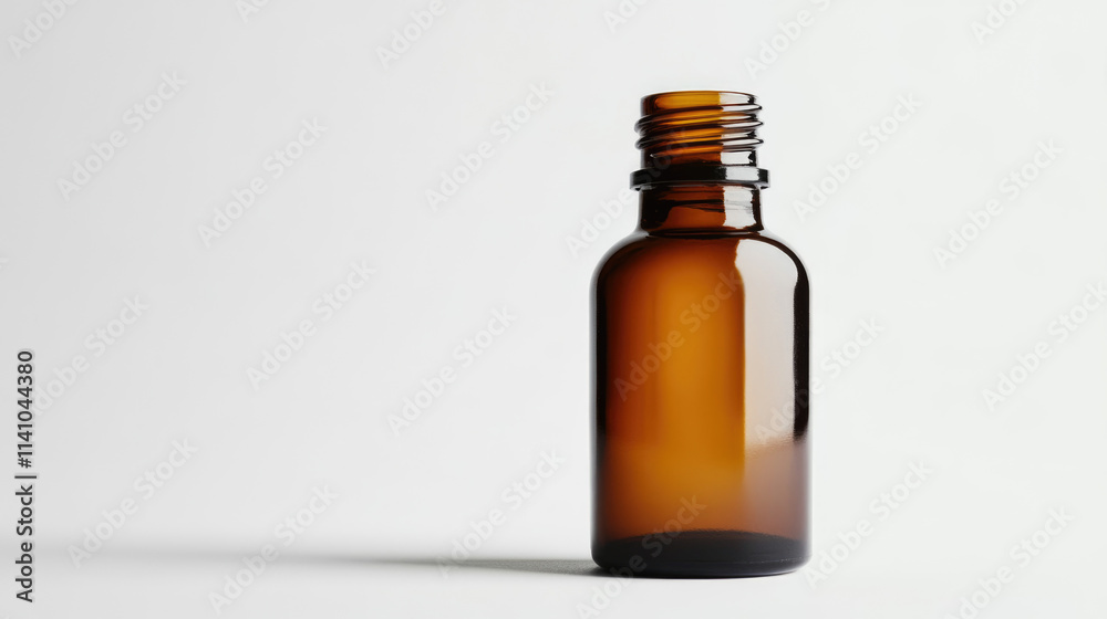 empty amber glass bottle for essential oils or cosmetics isolated on white background
empty amber glass bottle for essential oils or cosmetics isolated on white background