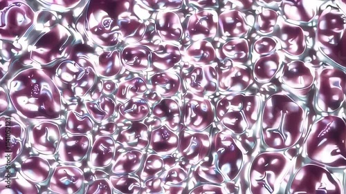 Microscopic Pink Bubble Grid Close-up photo