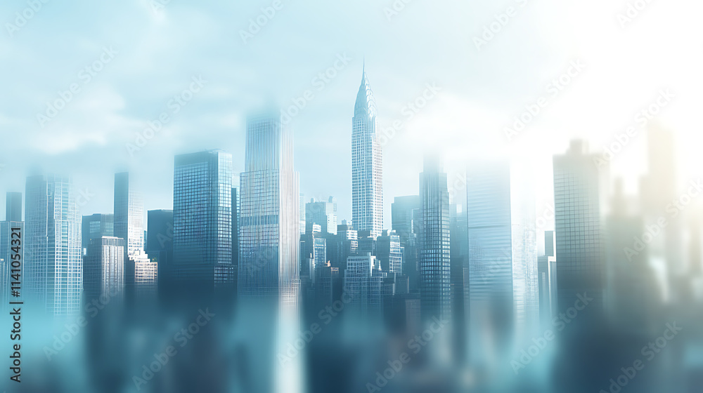 Blurred cityscape background with a bokeh effect a blurry urban landscape with skyscrapers and buildings Blurred cityscape background with a bokeh effect a blurry urban landscape with skyscrapers and buildings
