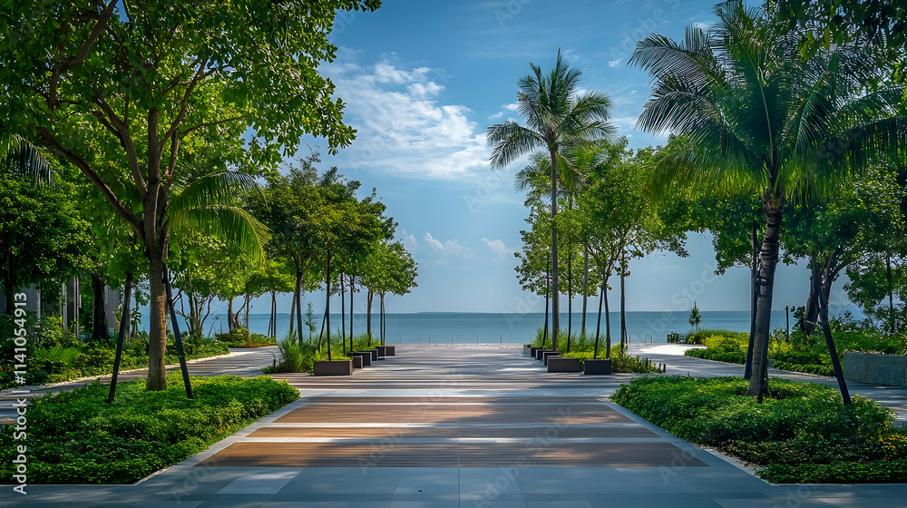 Florida Coastal Park with mangrove forests and wooden boardwalks, serene tropical escape Florida Coastal Park with mangrove forests and wooden boardwalks, serene tropical escape
