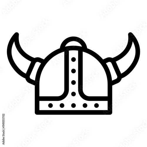 Viking Helmet outline icon horn helmet warrior