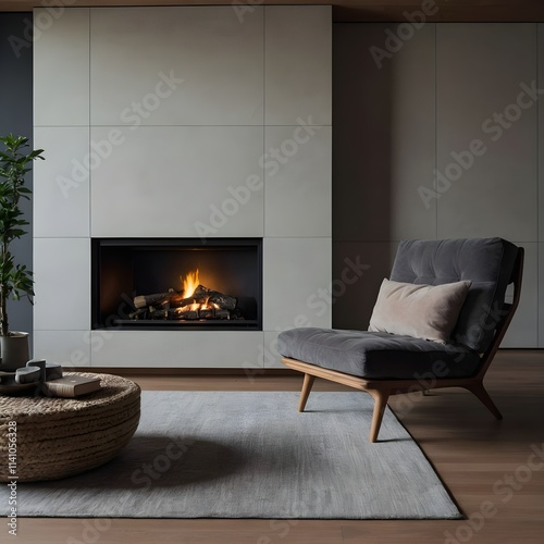 Wallpaper Mural Minimalist Modern Fireplace Torontodigital.ca