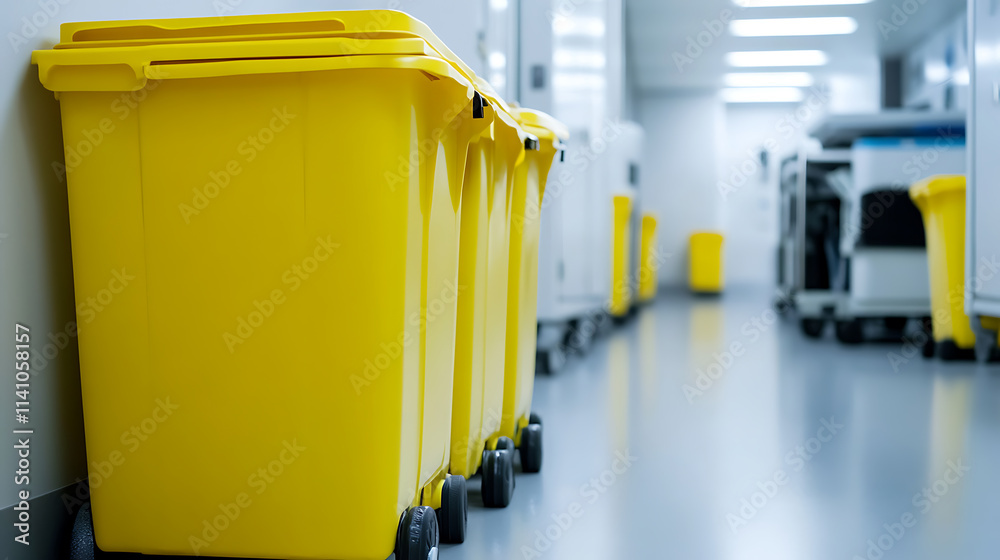 Clinical or medical sharps yellow waste container Clinical or medical sharps yellow waste container