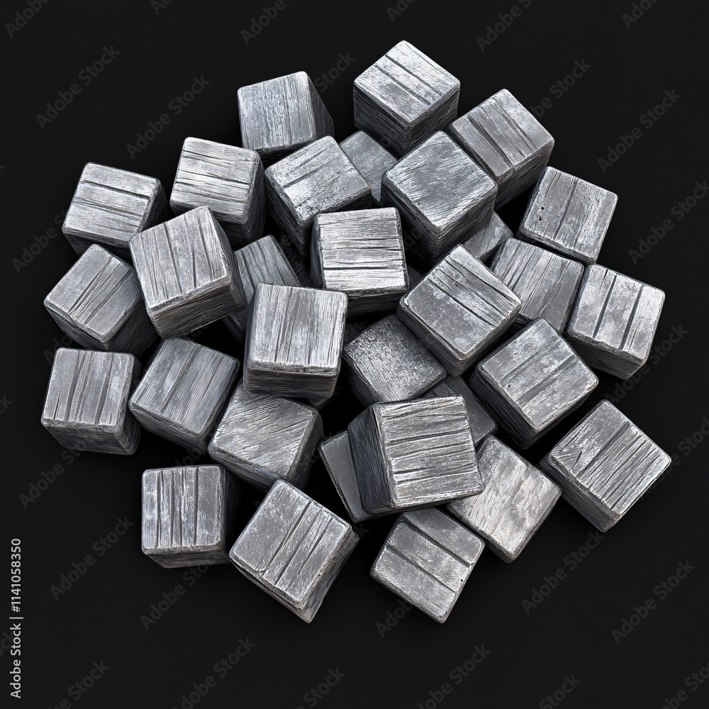 stack of black cubes