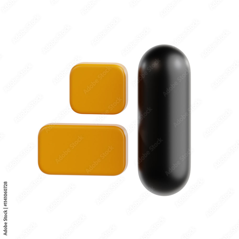 3D Icon of Align Right. 3D Illustration of Graphic Design Tools. Creative Idea. UI Design. Art and Creativity 3D Icon of Align Right. 3D Illustration of Graphic Design Tools. Creative Idea. UI Design. Art and Creativity