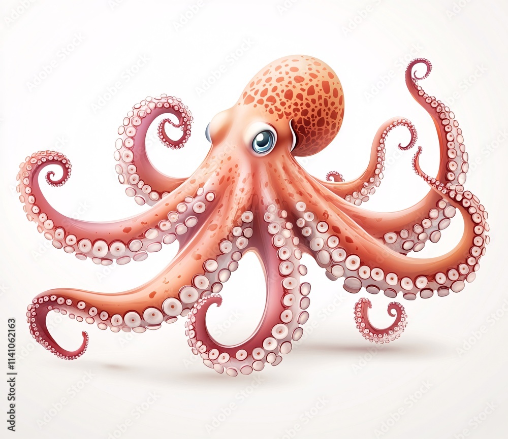 Obraz premium octopus on a white