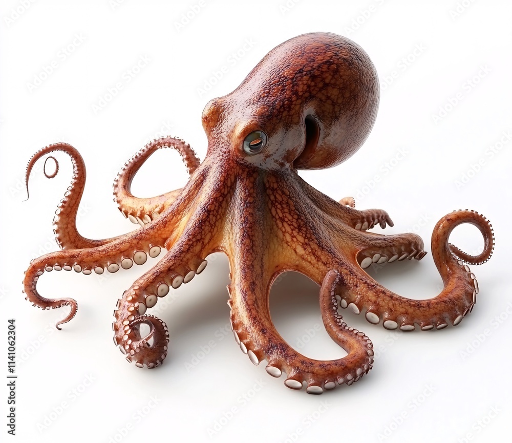 Fototapeta premium octopus on white