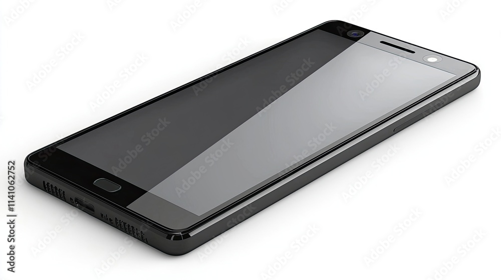 A sleek, modern smartphone lying on a surface, showcasing its minimalist design. A sleek, modern smartphone lying on a surface, showcasing its minimalist design.