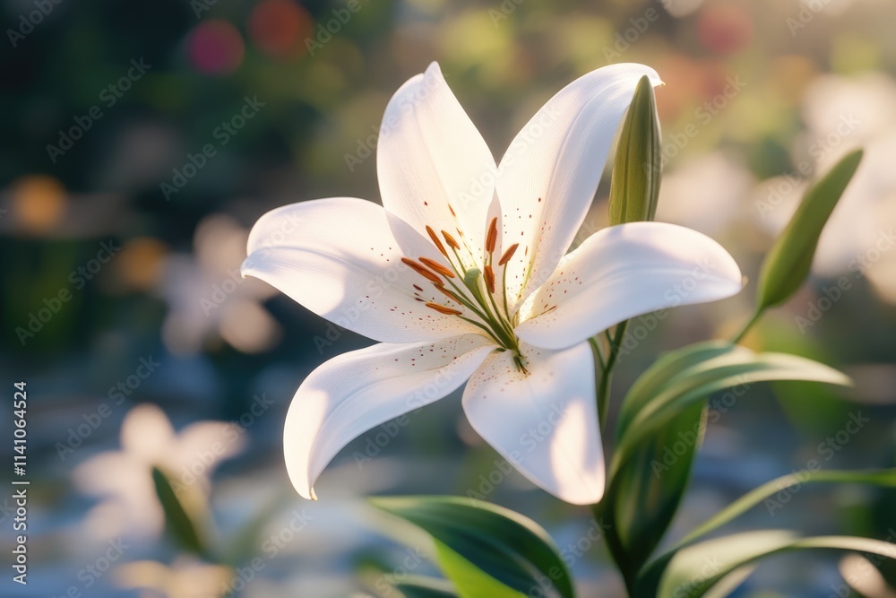 Fototapeta premium lily turquoise background image