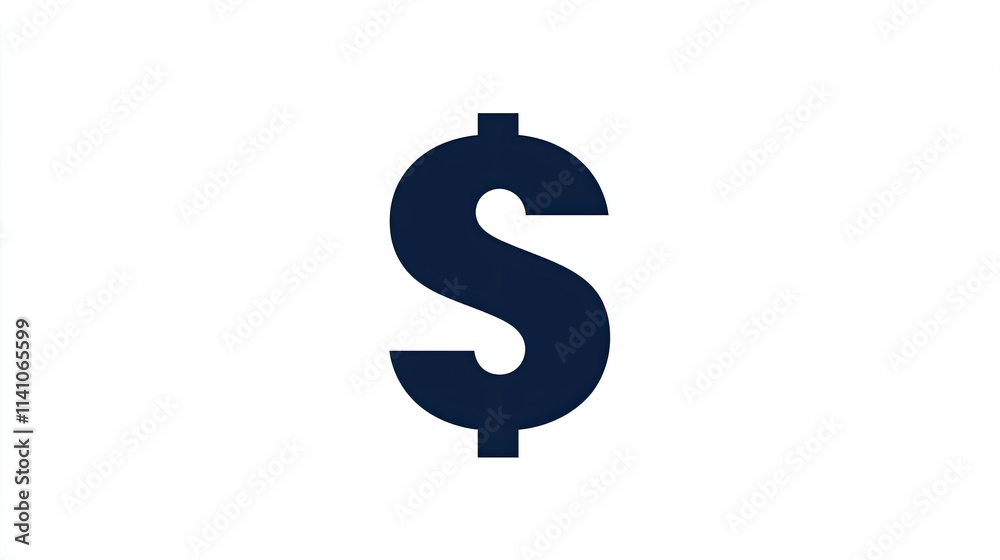 A simple dollar sign symbol representing currency and financial transactions. A simple dollar sign symbol representing currency and financial transactions.