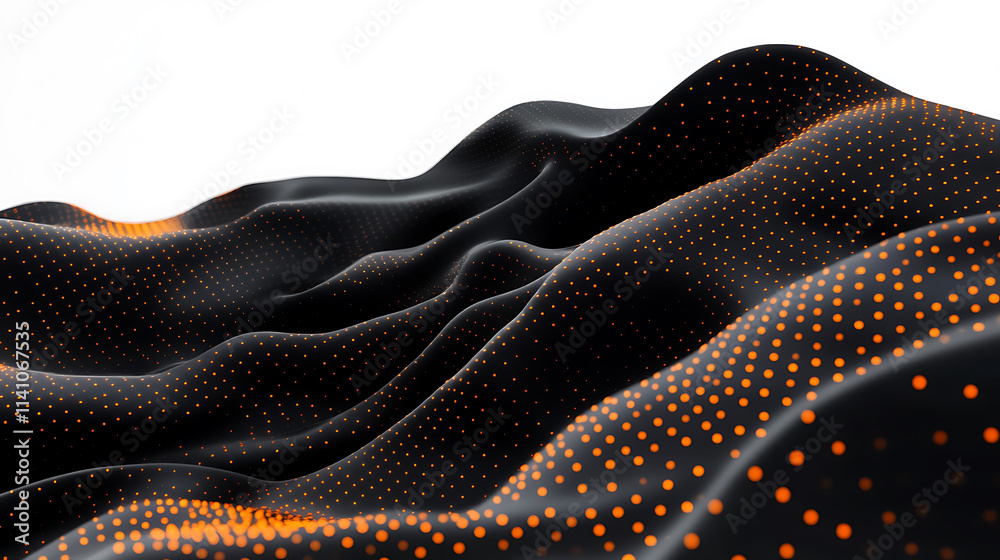 Abstract digital background with glowing lines and dots forming a network, dark blue backdrop with orange highlights Abstract digital background with glowing lines and dots forming a network, dark blue backdrop with orange highlights