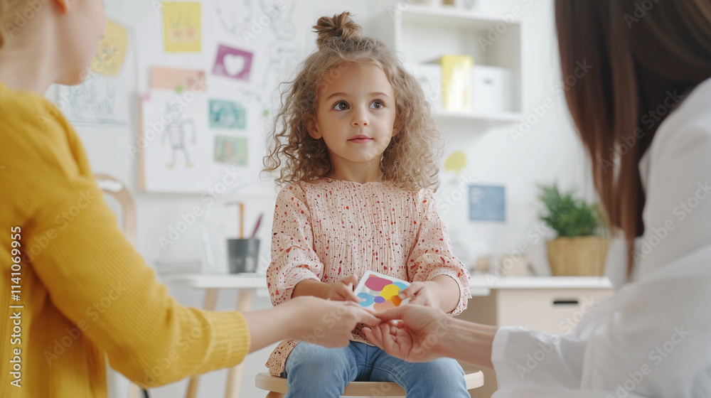 Pediatric Consultation Room with Doctor and Child Pediatric Consultation Room with Doctor and Child