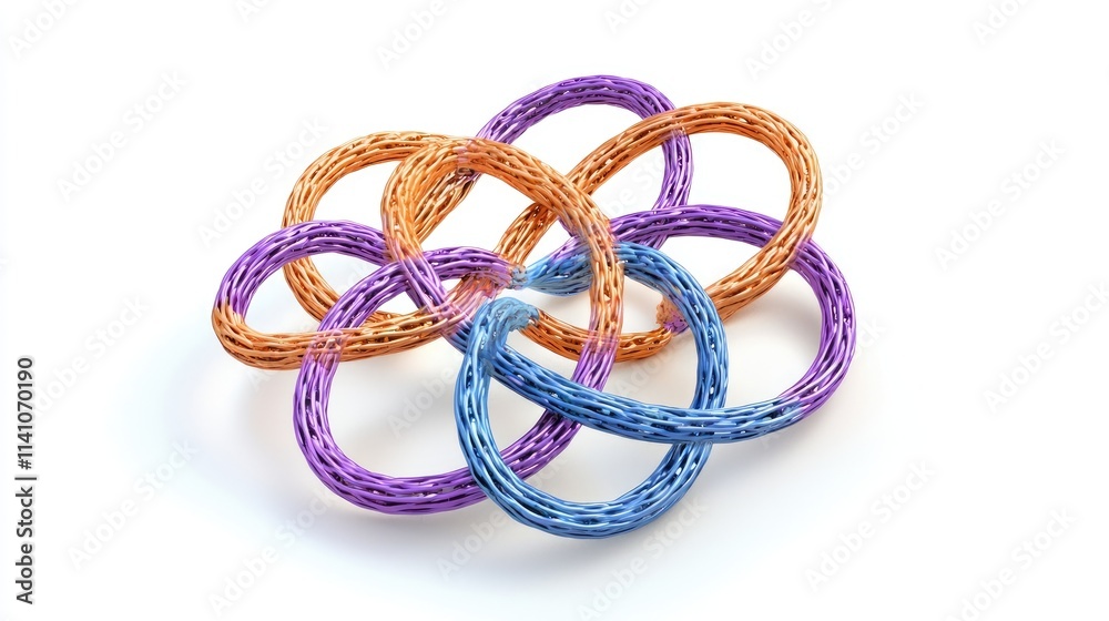 A colorful arrangement of intertwined loops made from twisted wire, showcasing design and creativity. A colorful arrangement of intertwined loops made from twisted wire, showcasing design and creativity.