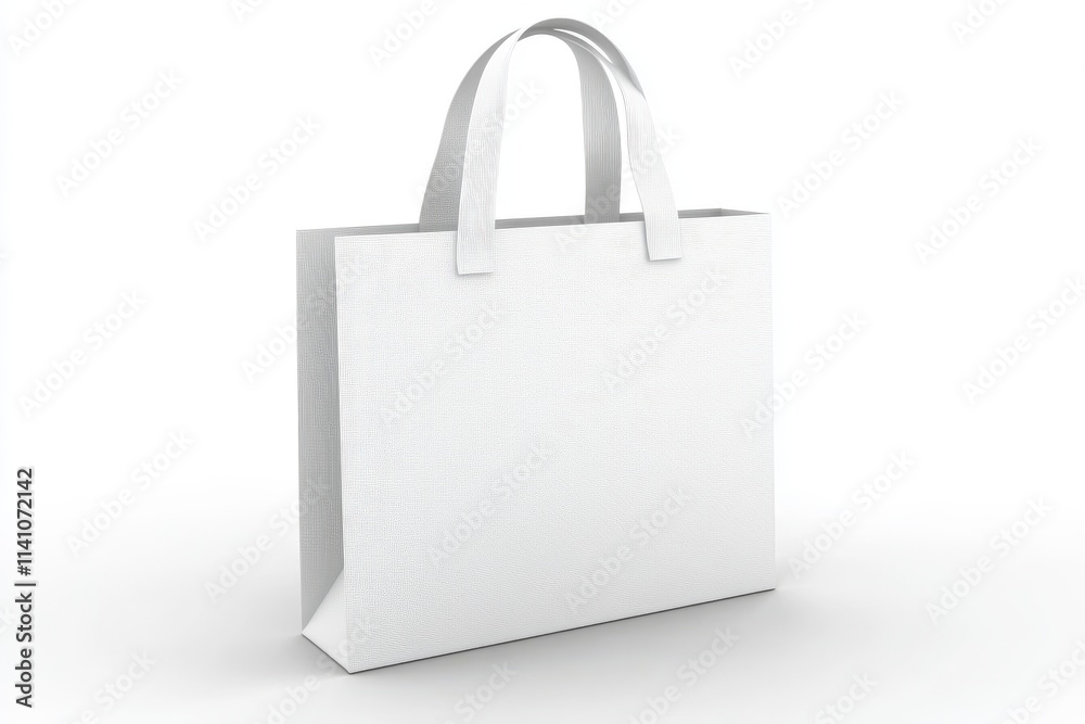 White tote bag mock-up isolated against a transparent background  .Isolated mock-up of a white tote bag on a transparent background  .Mock-up of a white tote bag with a transparent background