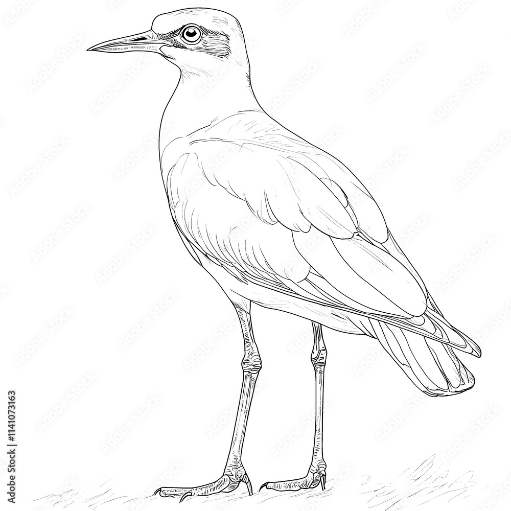 Fototapeta premium Line drawing of a bird. (1)