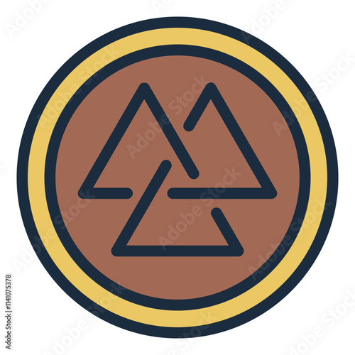Free Download Valknut filled line icon for viking or nordic - GFXLoad
