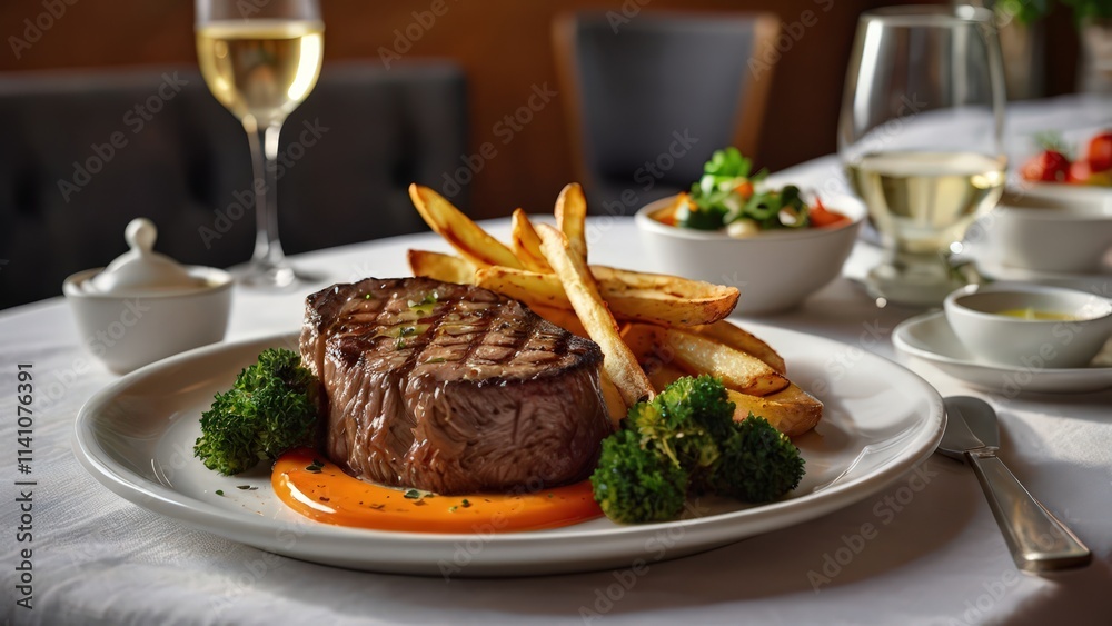 lamb chops with french fries lamb chops with french fries