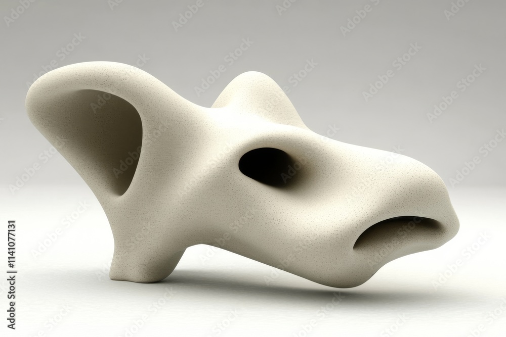Realistic 3D depiction of a human nose, set against a white backdrop Realistic 3D depiction of a human nose, set against a white backdrop