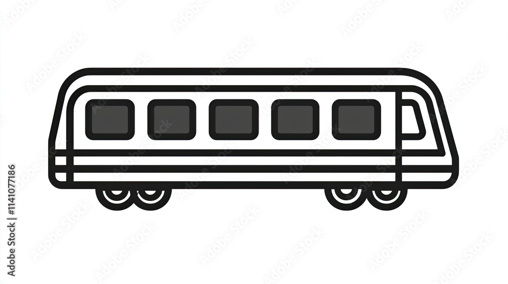 A simple line drawing of a train car, illustrating transportation in a minimalist style. A simple line drawing of a train car, illustrating transportation in a minimalist style.