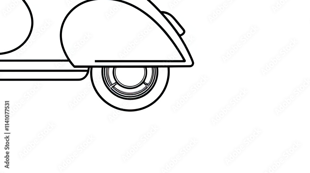 A minimalist line drawing of a car wheel, emphasizing simplicity and design. A minimalist line drawing of a car wheel, emphasizing simplicity and design.