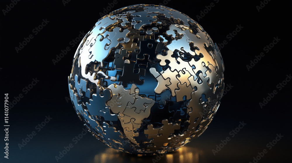 3D Globe with Orbiting Partnership Icons Representing Global Business Collaboration and Networking 3D Globe with Orbiting Partnership Icons Representing Global Business Collaboration and Networking