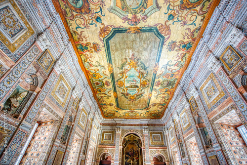 Stunning interior of the Monastery of Sao Vincente in Lisbon, Portugal photo