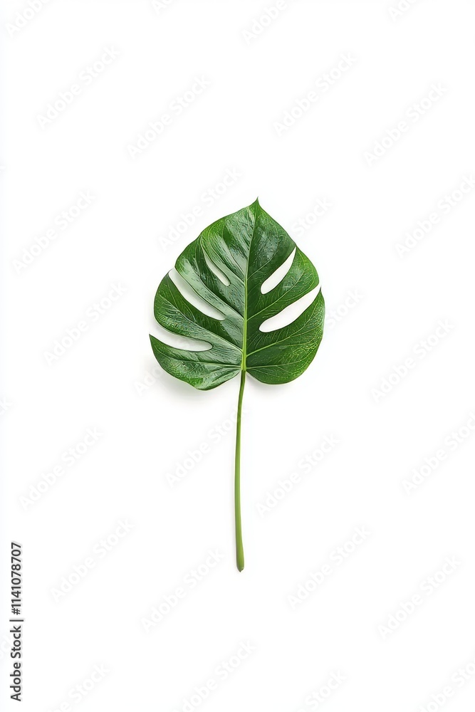 Fototapeta premium green leaf isolated on white background