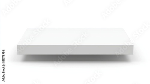 Wallpaper Mural A simple, flat, white platform or table with a minimalistic design. Torontodigital.ca