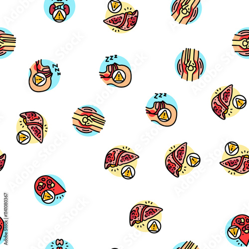 obesity overweight fat obese vector seamless pattern thin line illustration