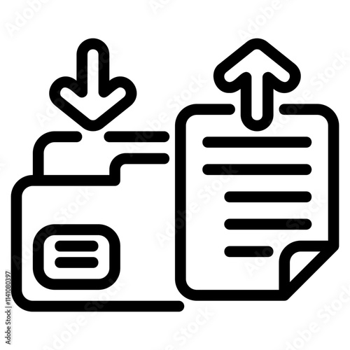 File transfer outline style icon