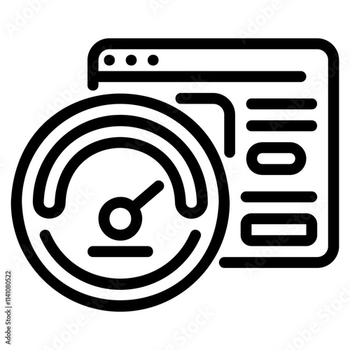Bandwidth outline style icon