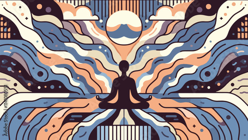Simple, calming visuals, such as abstract patterns or gentle flows, are widely used in projects that focus on mental health, emotional balance, and visual comfort 