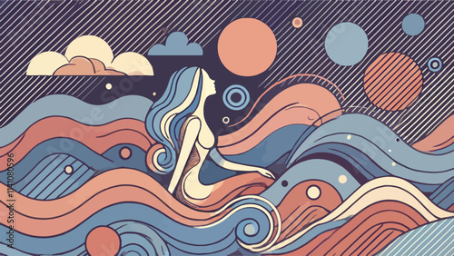 Simple, calming visuals, such as abstract patterns or gentle flows, are widely used in projects that focus on mental health, emotional balance, and visual comfort 