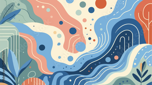 Simple, calming visuals, such as abstract patterns or gentle flows, are widely used in projects that focus on mental health, emotional balance, and visual comfort 