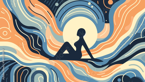 Simple, calming visuals, such as abstract patterns or gentle flows, are widely used in projects that focus on mental health, emotional balance, and visual comfort 