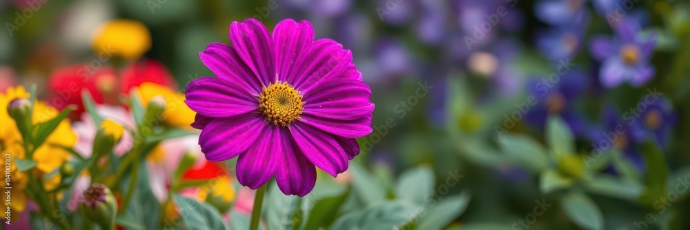 Close-up shot of delicate purple flower petals and leaves against a blurred green background, green, botanical Close-up shot of delicate purple flower petals and leaves against a blurred green background, green, botanical