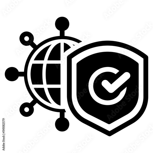 Security black glyph style icon