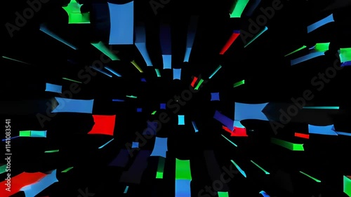 Pixel Noise Glitch Error effect, dark background