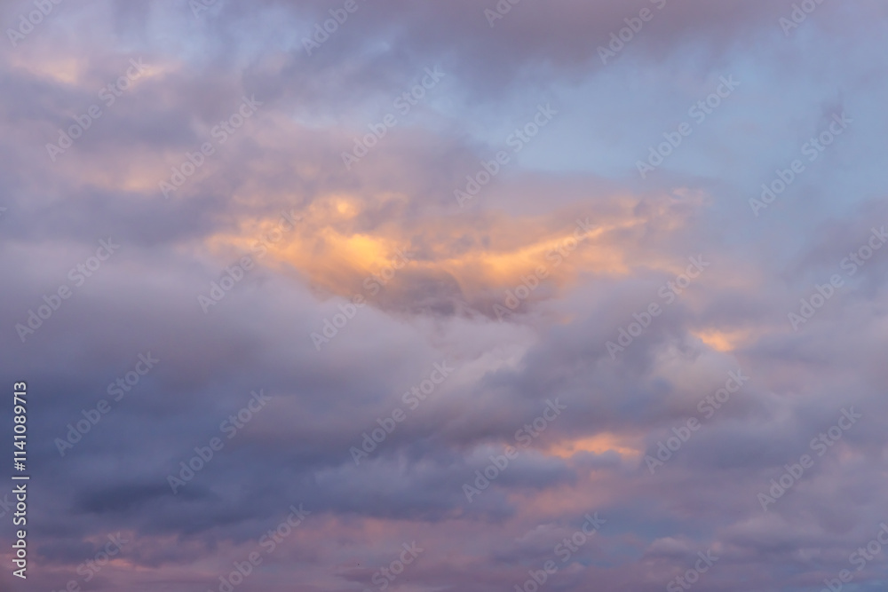 Beautiful Sunset Sky with Colorful Clouds Over Scenic Vancouver Island Beautiful Sunset Sky with Colorful Clouds Over Scenic Vancouver Island